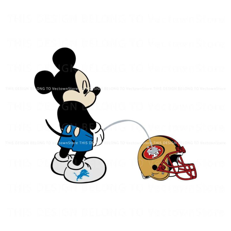 funny-mickey-lions-piss-on-san-francisco-49ers-svg