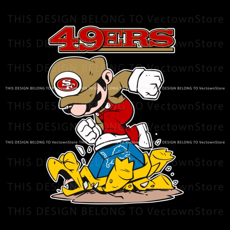 mario-49ers-stomps-on-detroit-lions-svg