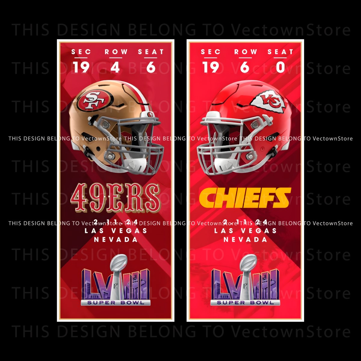 Kansas City Chiefs vs San Francisco 49ers Super Bowl LVIII PNG