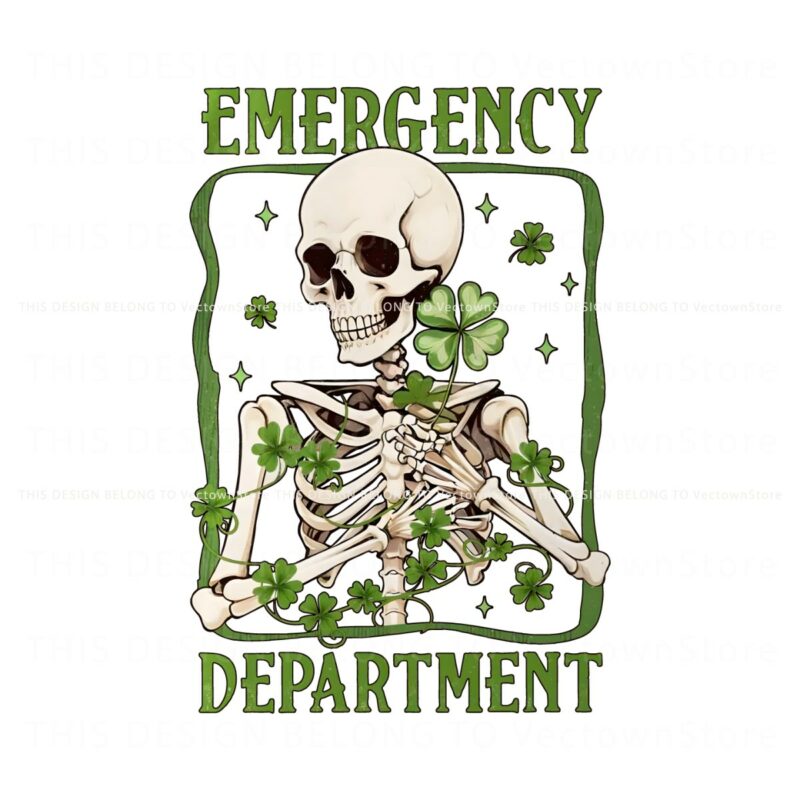 emergency-department-st-patricks-day-skeleton-png