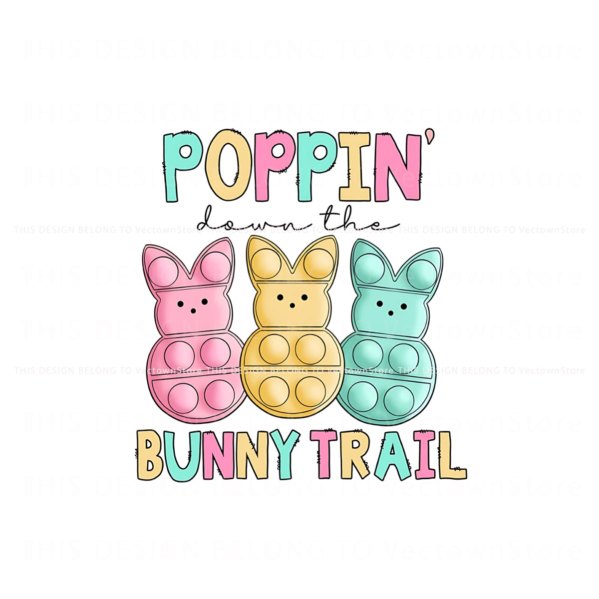 Poppin Down The Bunny Trail PNG