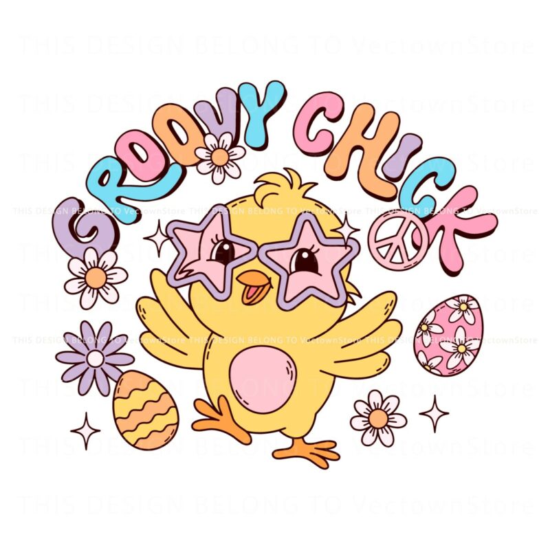 groovy-chick-hippie-easter-svg