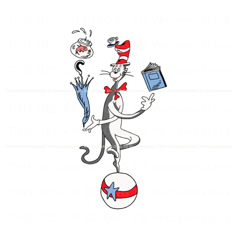 cat-in-the-hat-read-across-america-day-svg