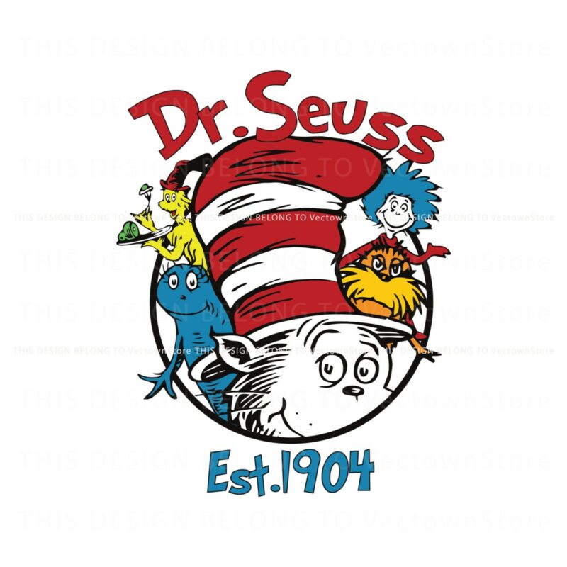 dr-suess-est-1904-cat-in-the-hat-svg