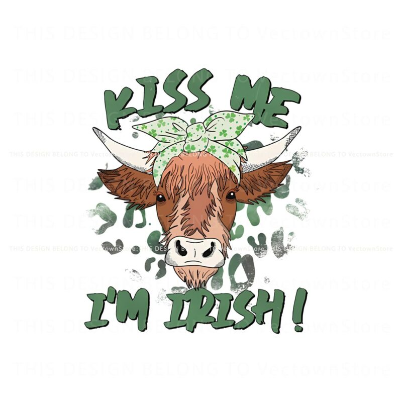 kiss-me-im-irish-highland-cow-png