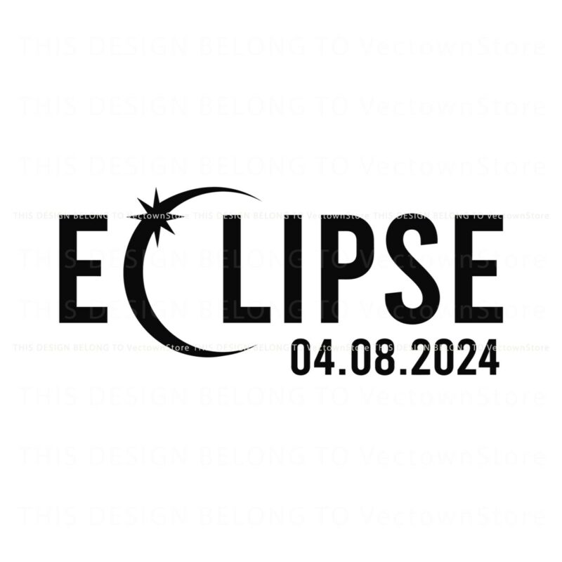 total-solar-eclipse-april-8th-2024-svg
