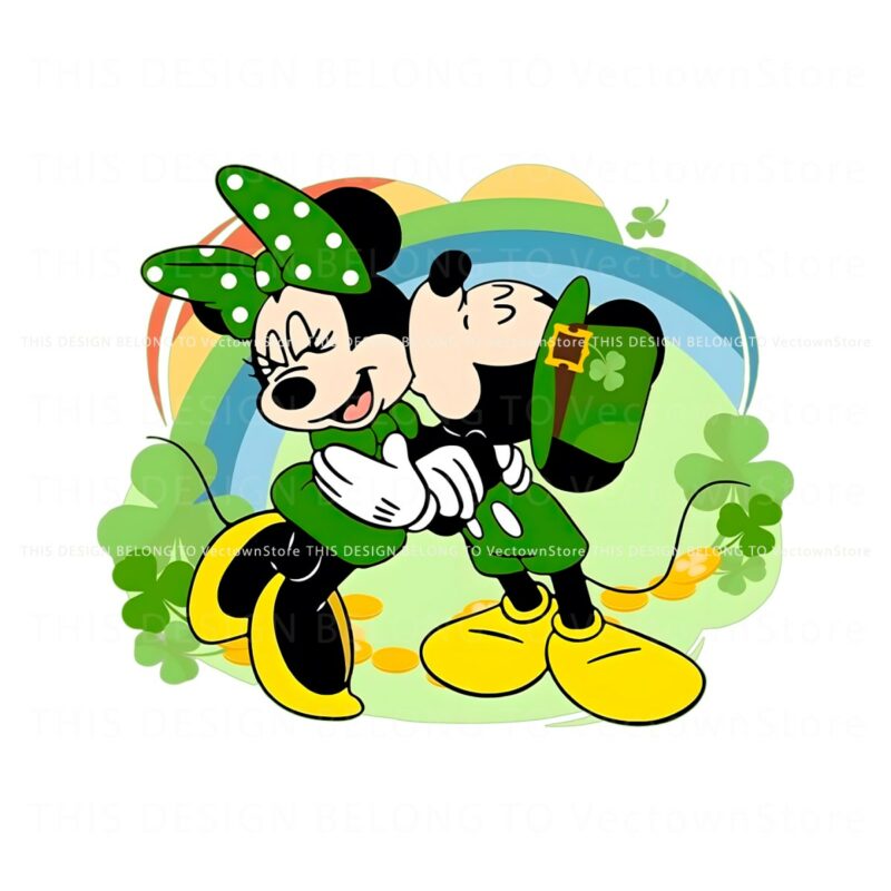 mickey-minnie-irish-four-leaf-clover-patricks-day-png