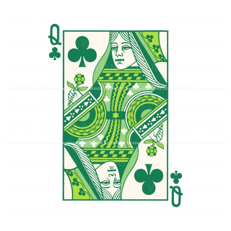 queen-of-clubs-st-patricks-day-svg