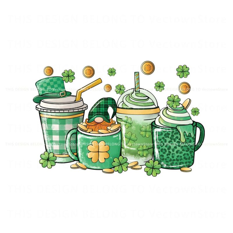 st-patricks-coffee-cups-gnome-shamrock-png