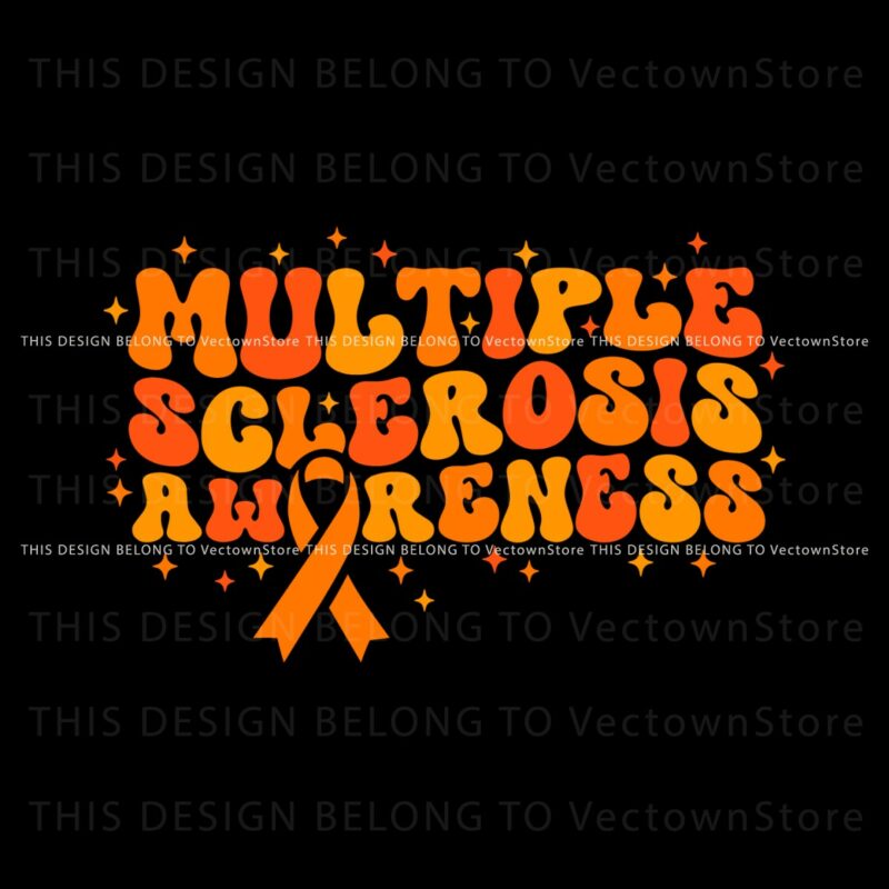 multiple-sclerosis-awareness-orange-ribbon-svg