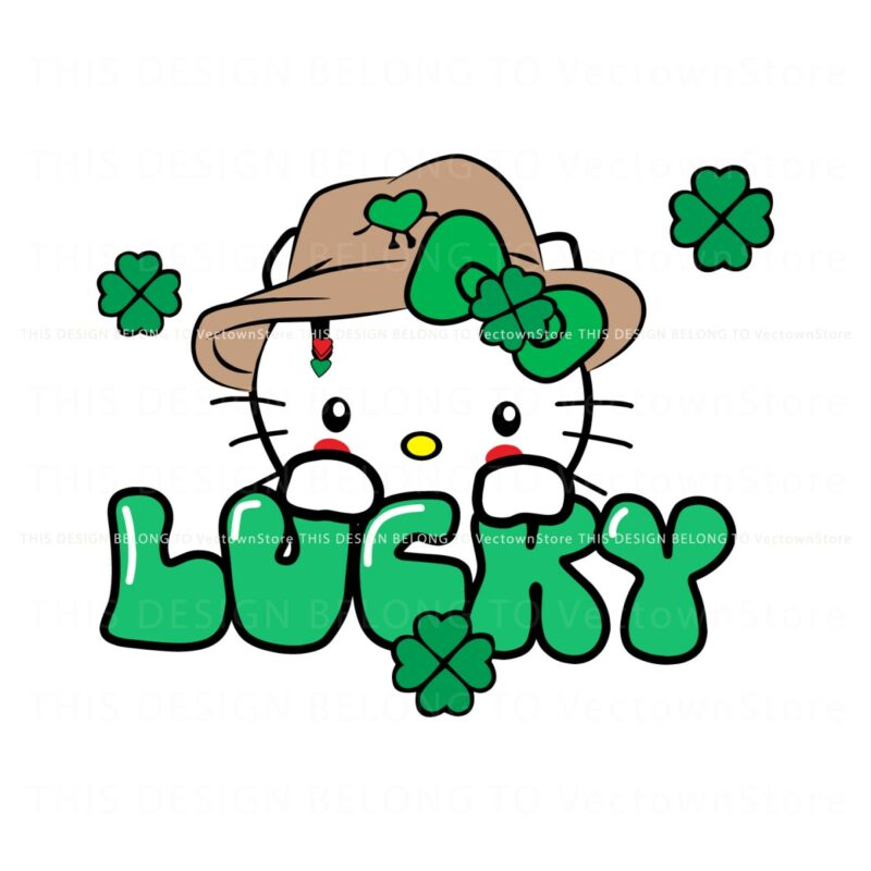 lucky-cat-patricks-day-hello-kitty-svg