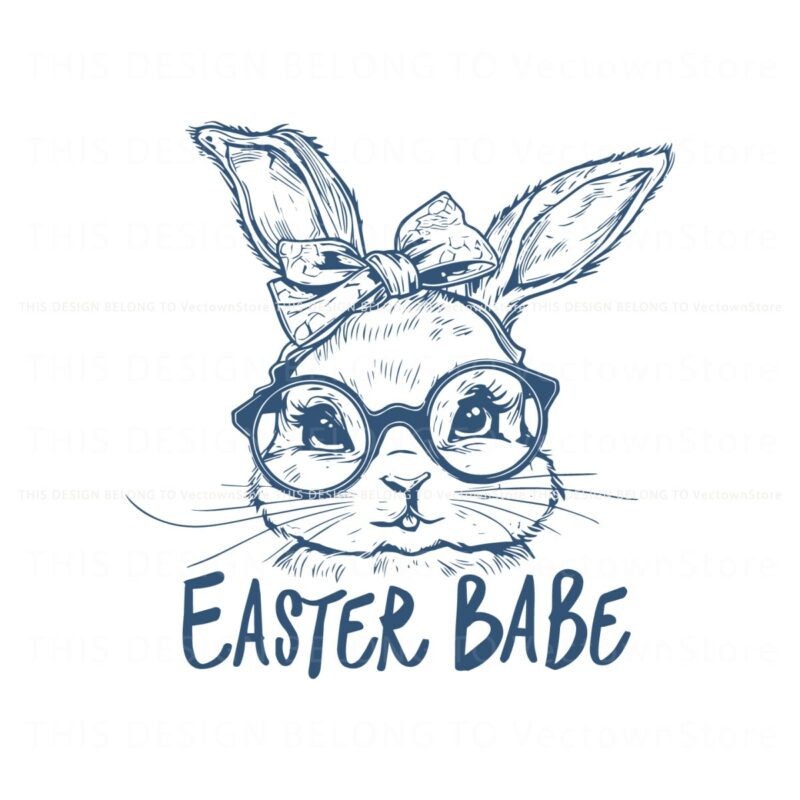 vintage-easter-babe-bunny-face-svg