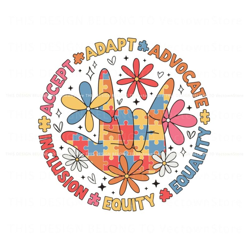 accept-adapt-advocate-inclusion-equity-equality-autism-svg