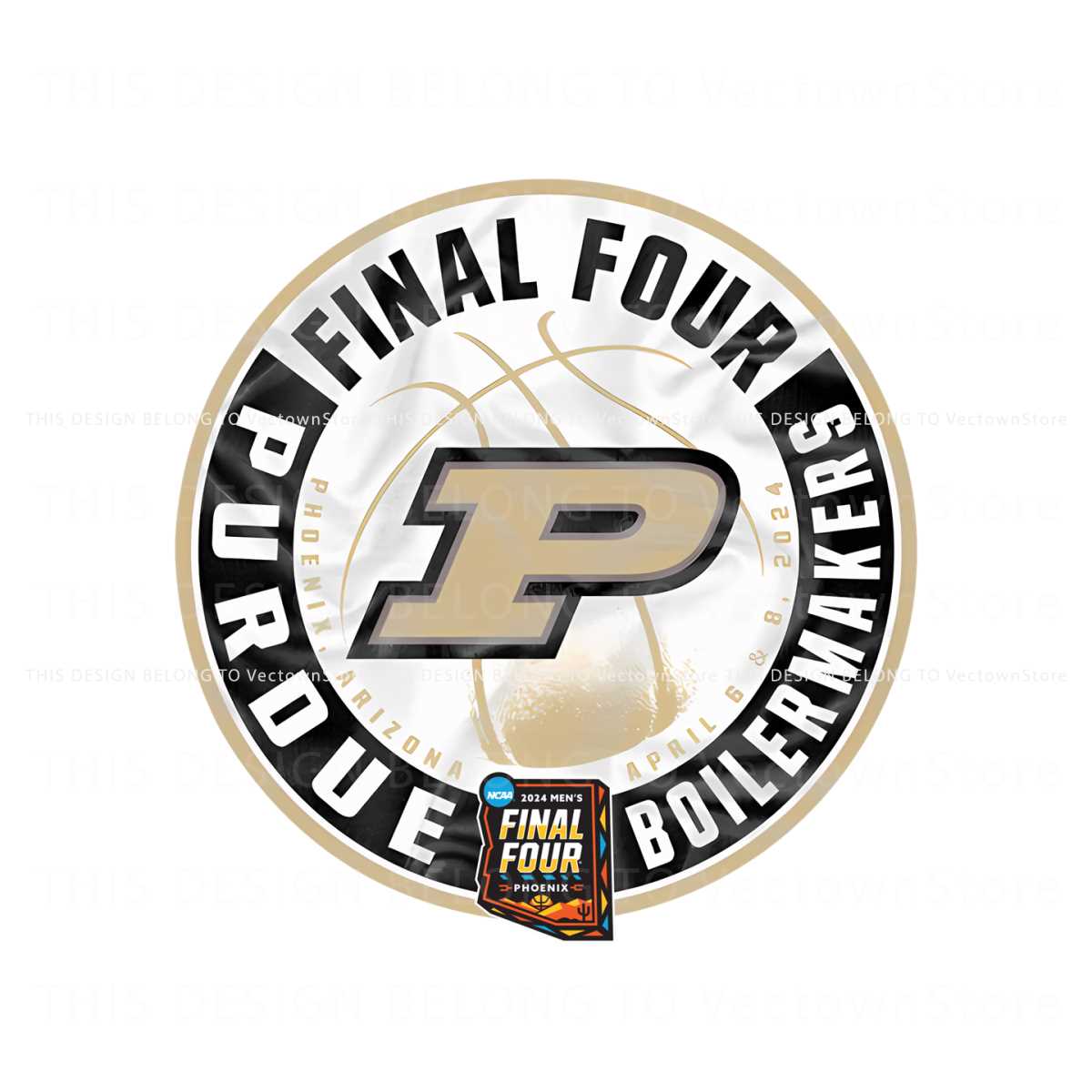 Final Four Purdue Boilermakers 2024 PNG