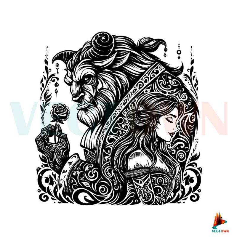 beauty-and-the-beast-enchanted-rose-svg