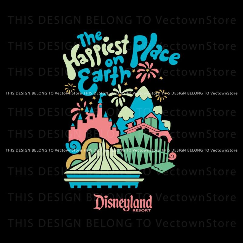 disneyland-resort-the-happiest-place-on-earth-svg