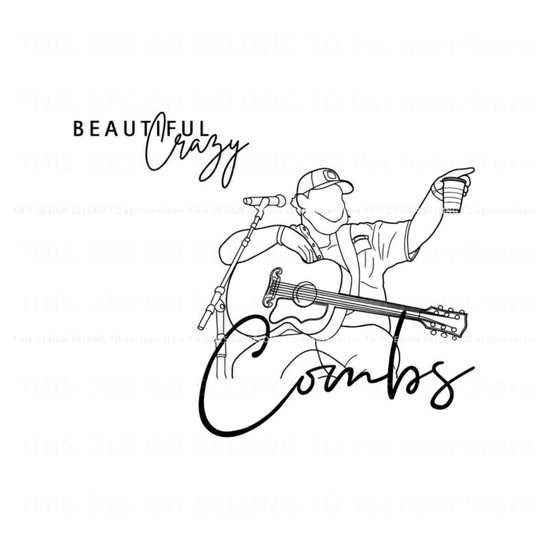 luke-combs-beautiful-crazy-country-music-svg