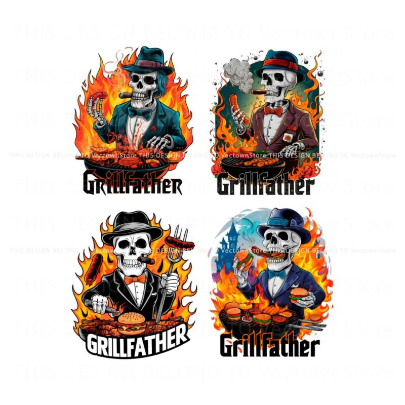 retro-grillfather-funny-skeleton-dad-png-bundle