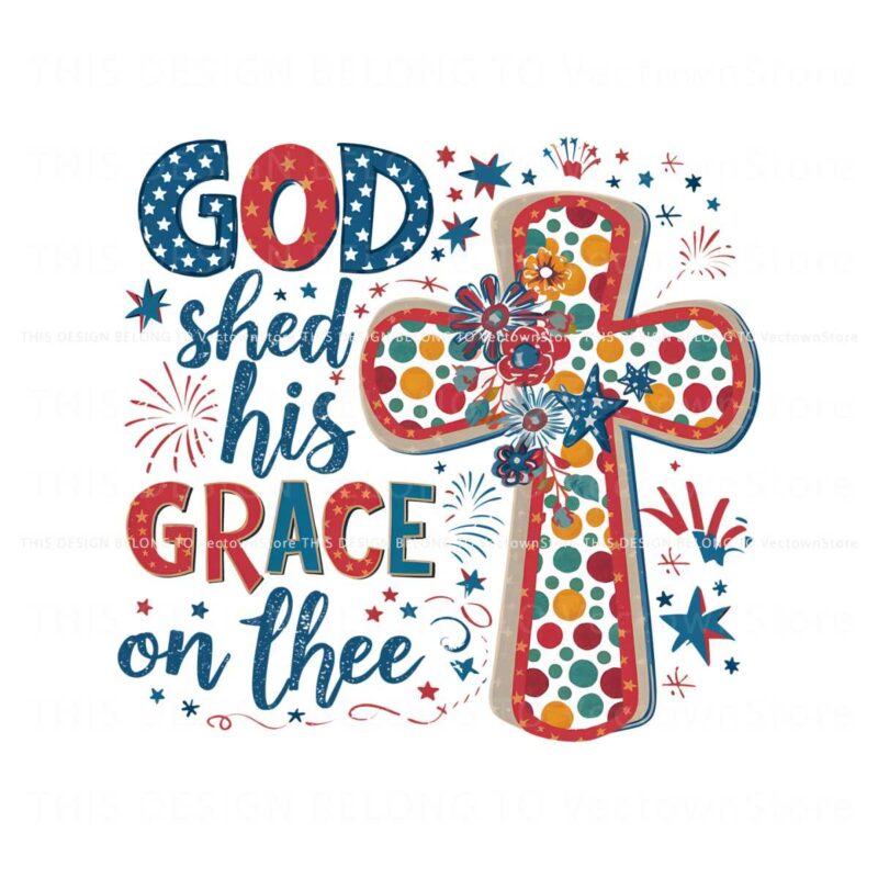 floral-cross-god-shed-his-grace-on-thee-png