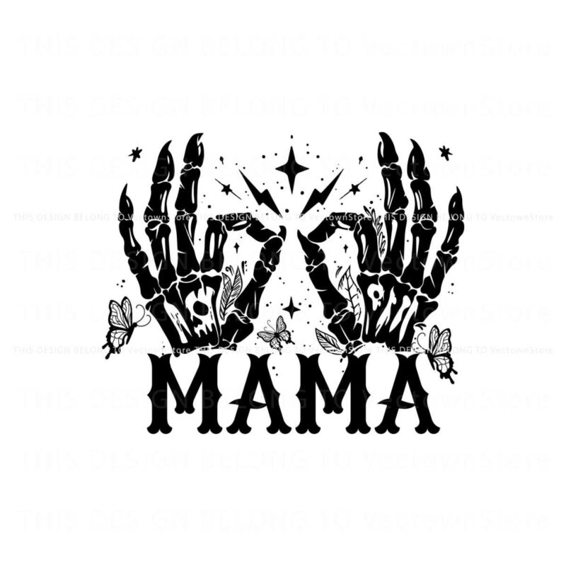 retro-mama-skeleton-hand-butterfly-svg