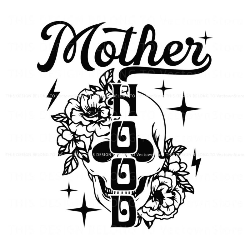 motherhood-floral-skull-funny-mom-png