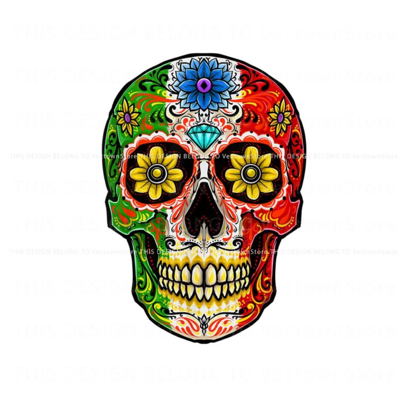 floral-skull-cinco-de-mayo-png