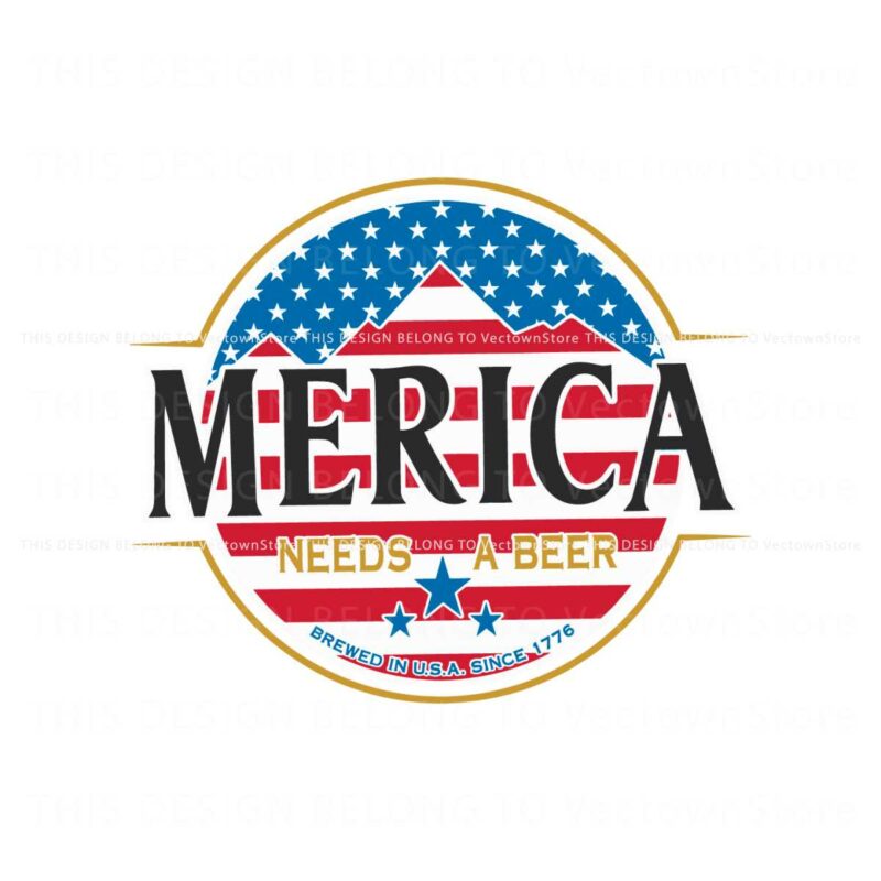 merica-needs-a-beer-since-1776-svg