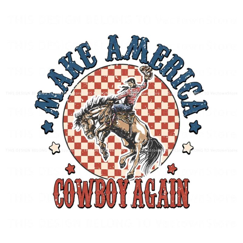 checkered-make-america-cowboy-again-png