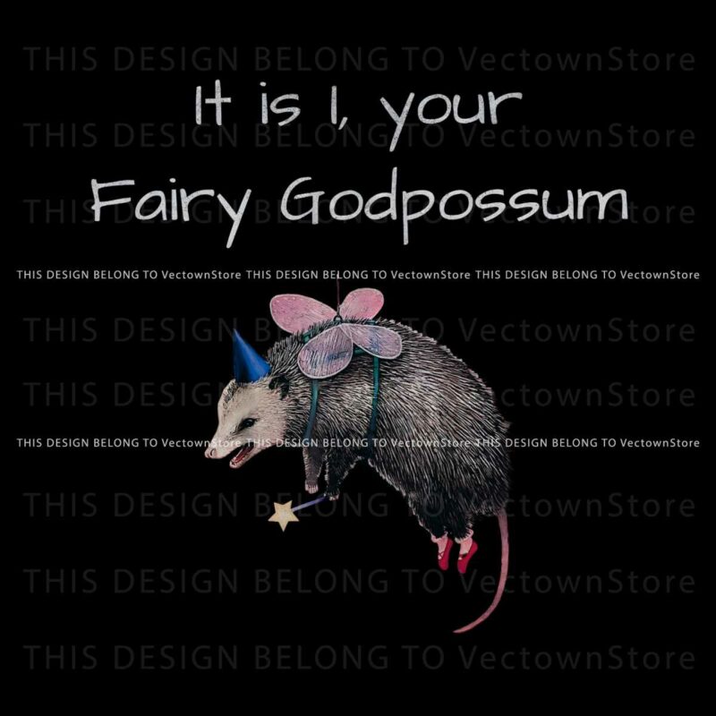 it-is-i-your-fairy-godpossum-funny-opossum-png