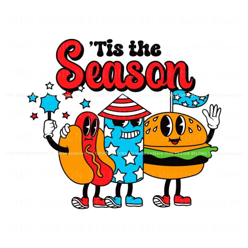 retro-vintage-tis-the-season-usa-american-hot-dog-svg