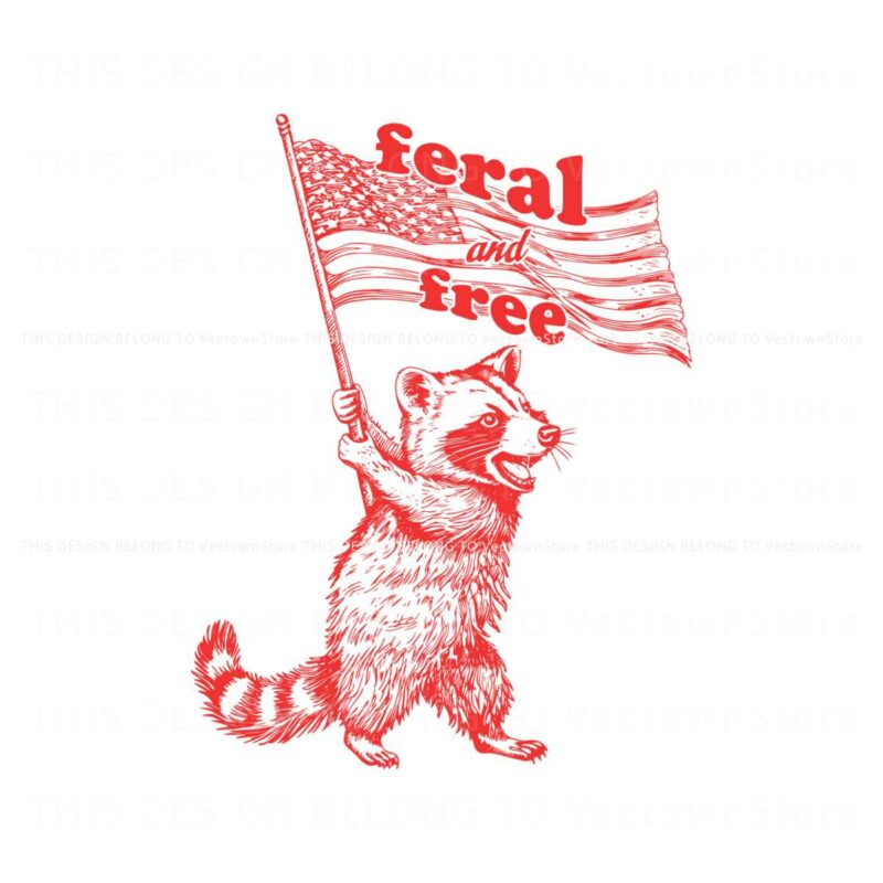 raccoon-4th-of-july-feral-and-free-svg
