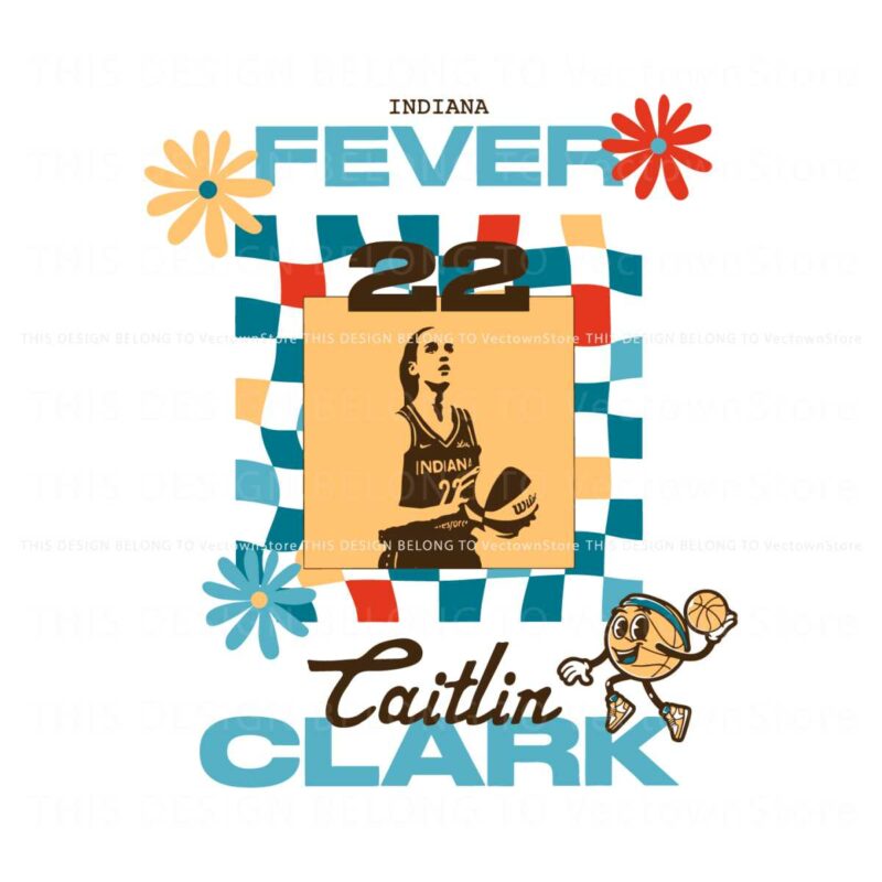 checkered-indiana-fever-caitlin-clark-22-svg