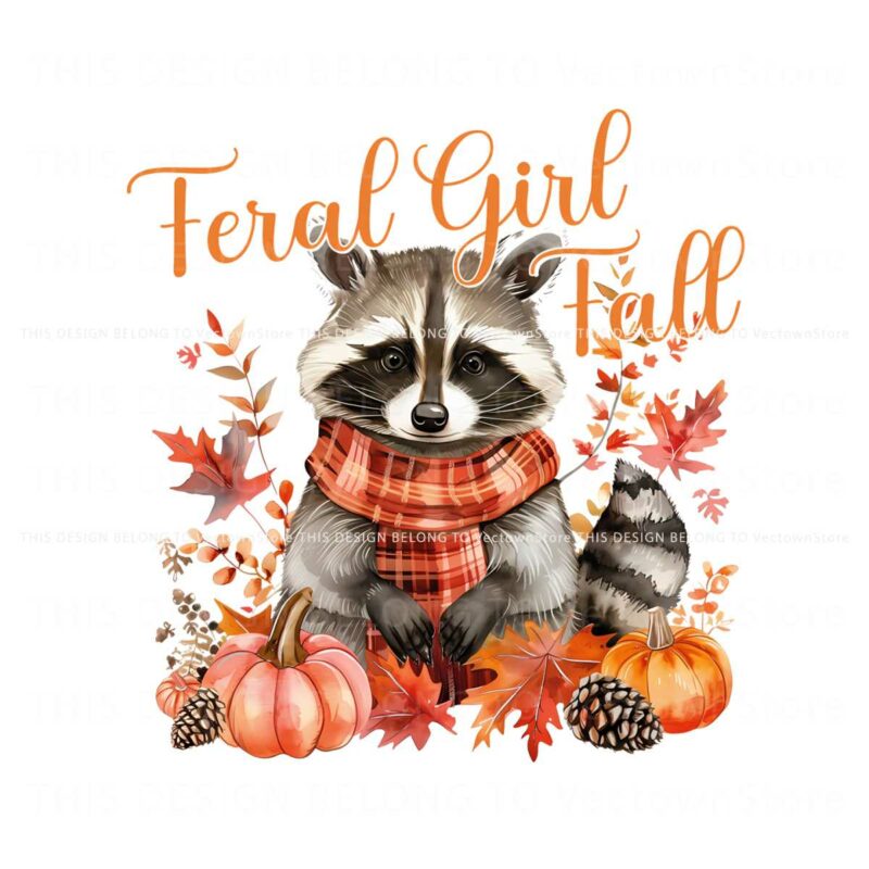 feral-girl-fall-raccoon-autumn-png