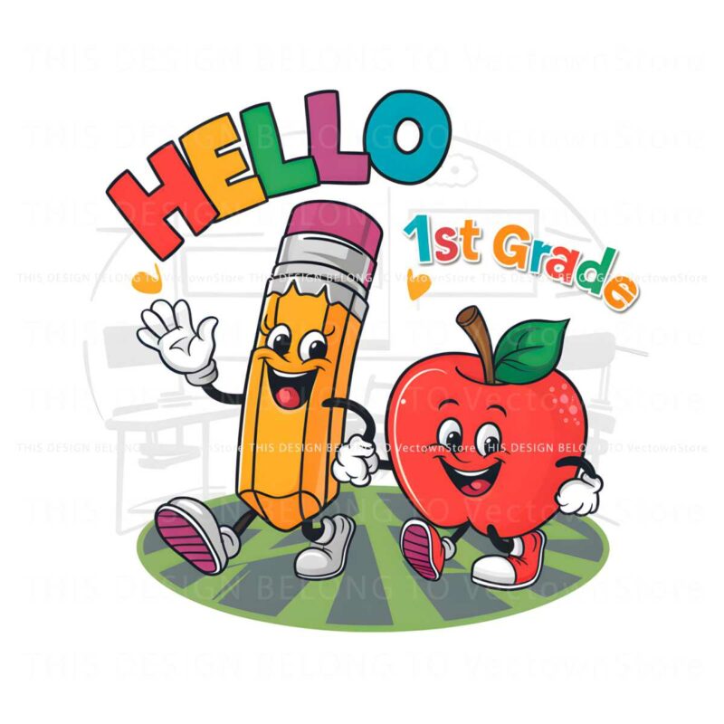 cute-hello-1st-grade-pencil-apple-png