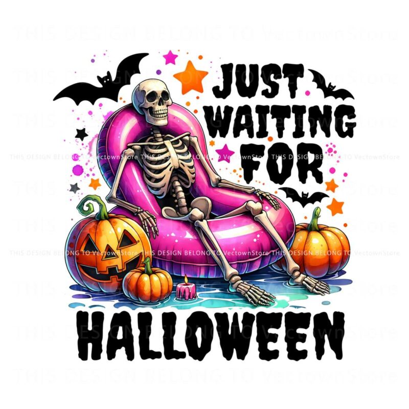 just-waiting-for-halloween-skeleton-pumpkin-png