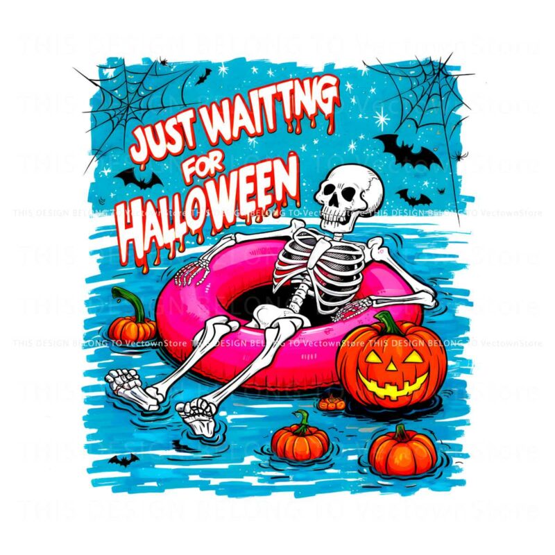 just-waiting-for-halloween-skeleton-summer-png