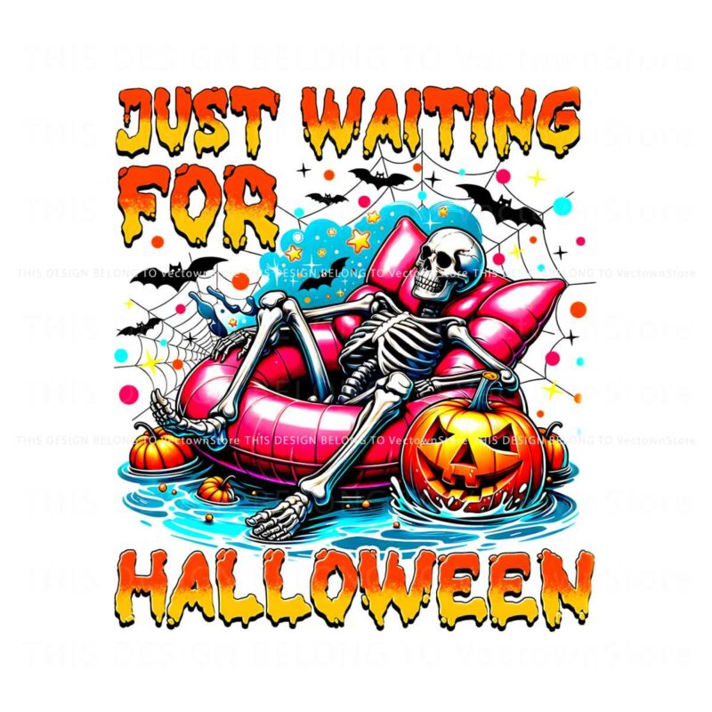 funny-just-waiting-for-halloween-pumpkin-summer-png