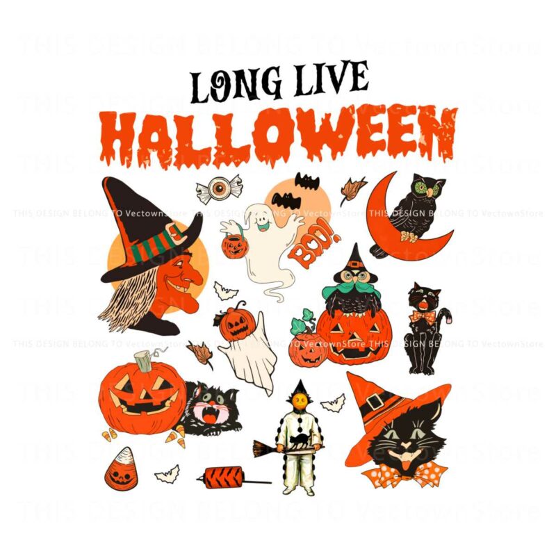 long-live-halloween-spooky-season-doodles-png