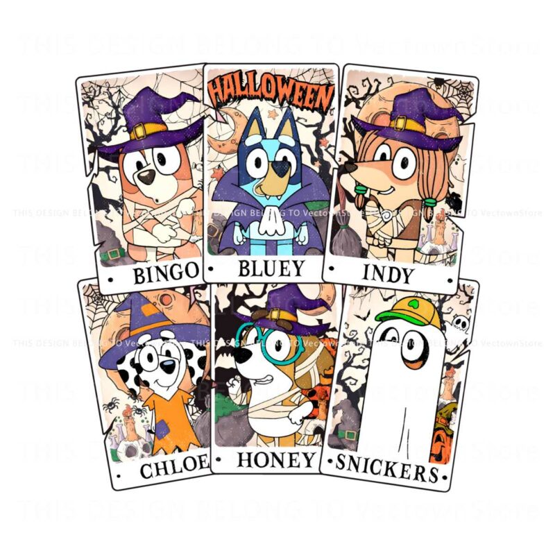 bluey-halloween-trick-or-treat-cartoon-characters-png