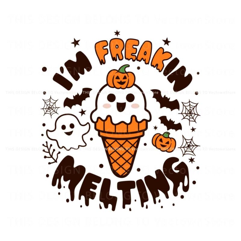 im-freakin-melting-spooky-ice-cream-cone-svg