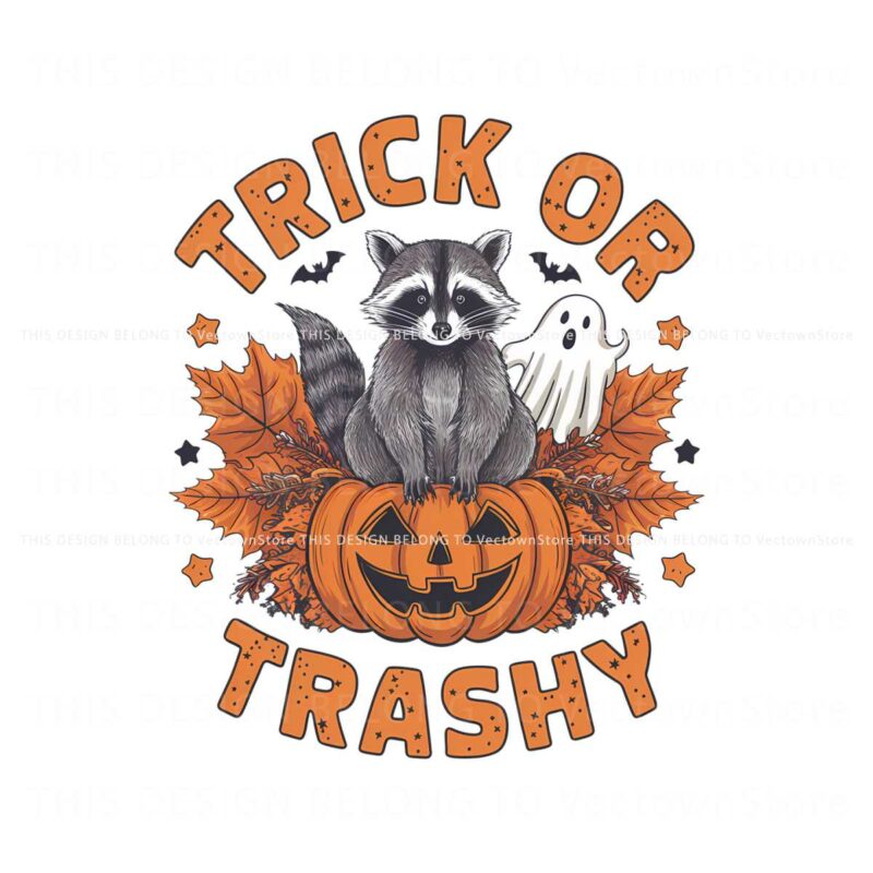 vintage-trick-or-trashy-raccoon-ghost-png
