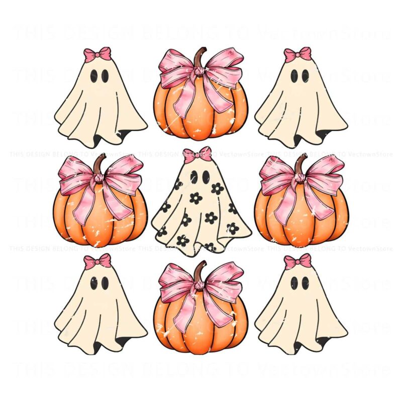 retro-halloween-ghost-pumpkin-pink-bow-png
