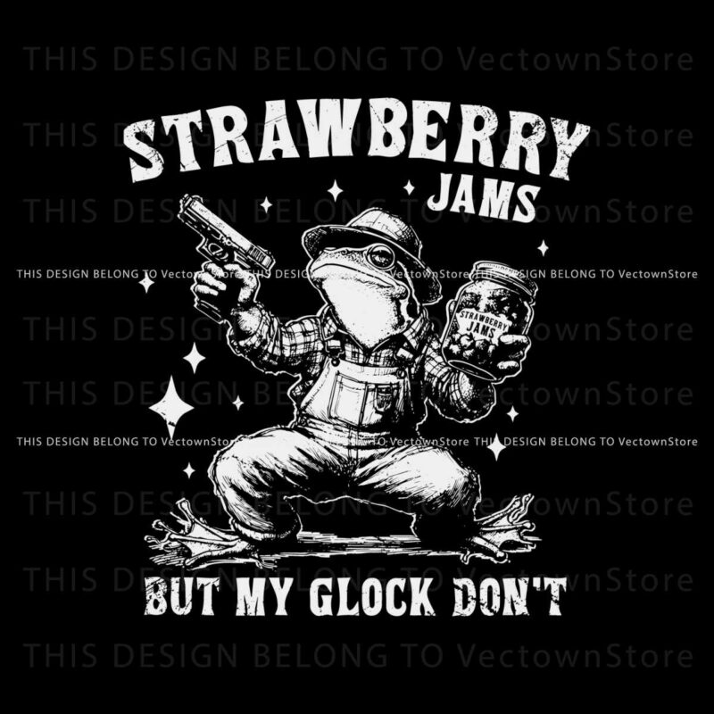 strawberry-jams-but-my-glock-dont-frog-lover-svg