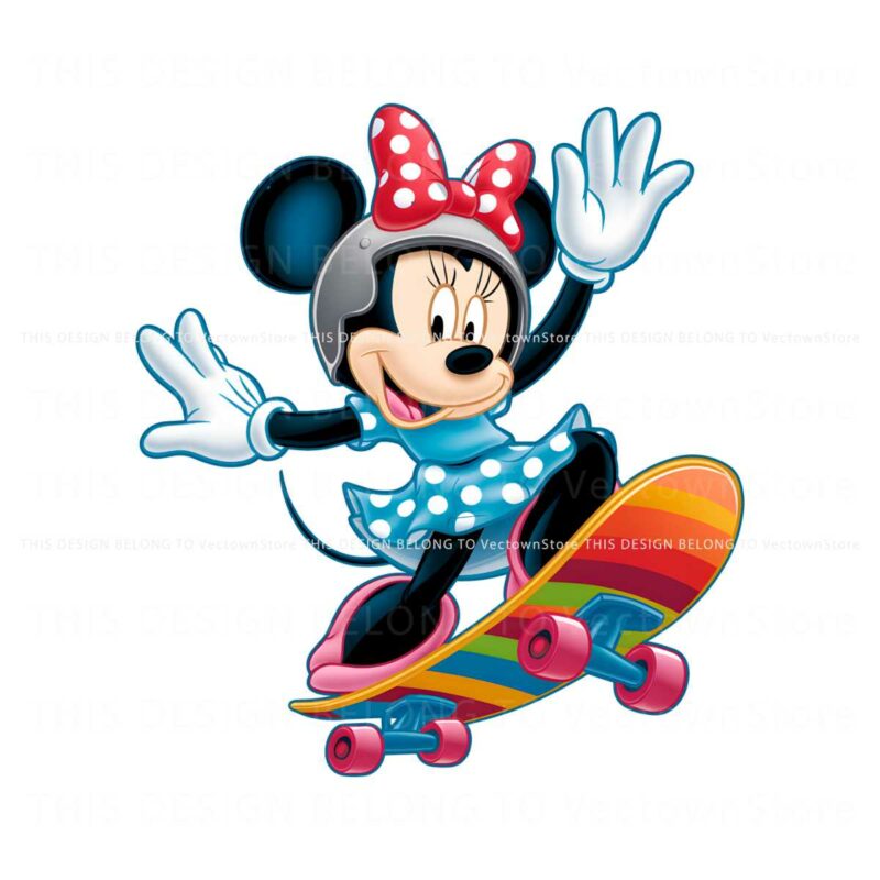 minnie-skateboarding-disney-character-png