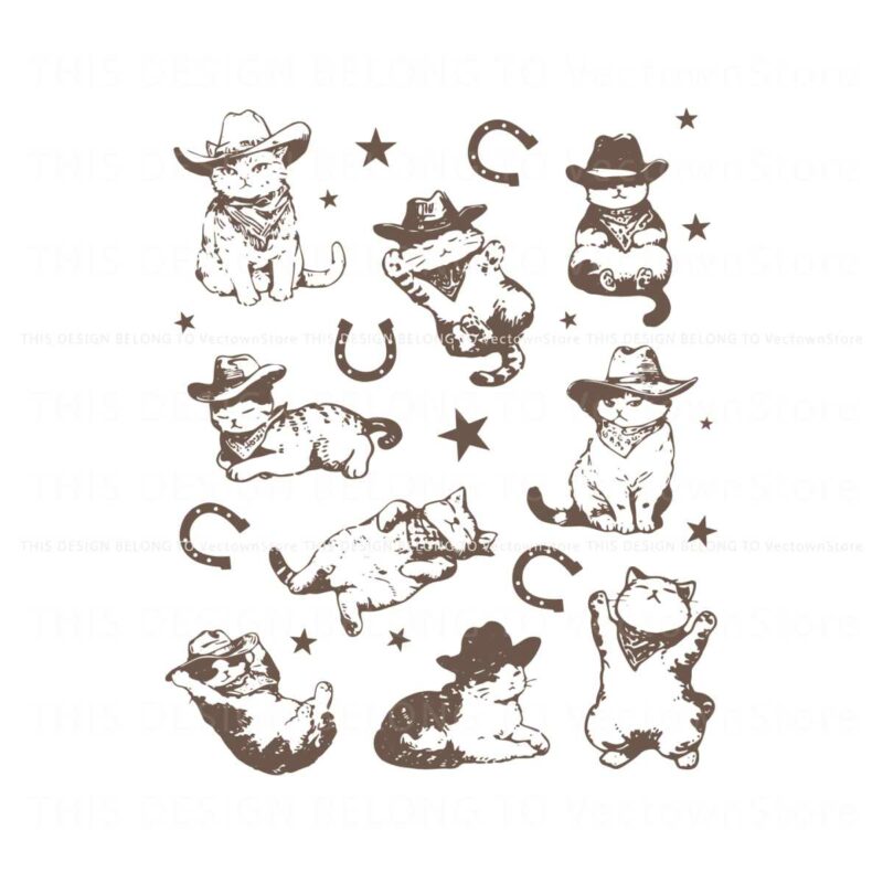 western-cowboy-cats-and-kittens-svg