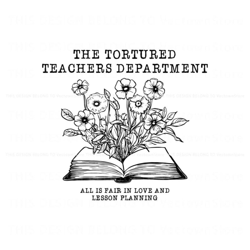 the-tortured-teachers-department-floral-book-svg