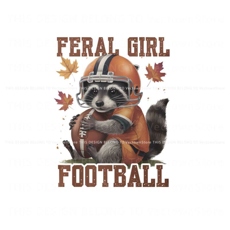 raccoon-feral-girl-football-fall-game-day-png