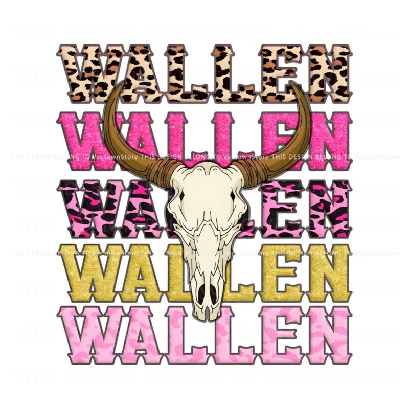 morgan-wallen-western-bull-skull-png