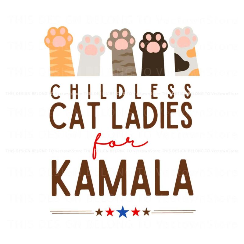 childless-cat-lady-for-kamala-funny-election-svg