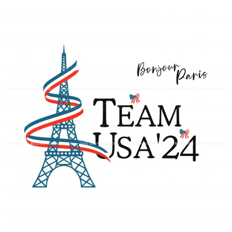 team-usa-bonjour-paris-olympic-games-svg
